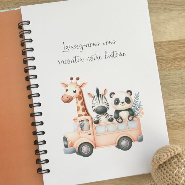Livre de naissance jumeaux « Wild savane » – Image 2