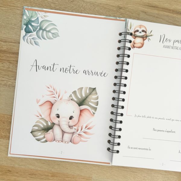 Livre de naissance jumeaux « Wild savane » – Image 3