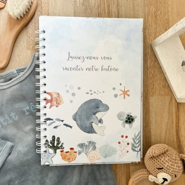 Livre de naissance jumeaux « Petits flots » – Image 2