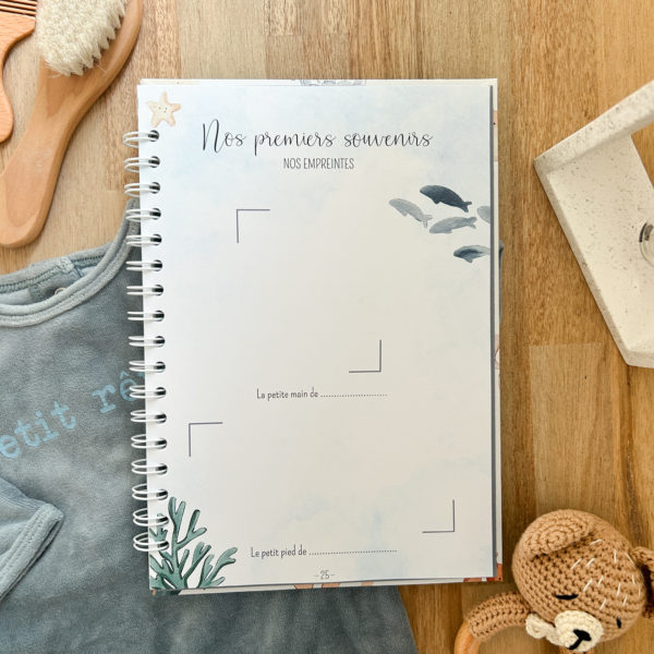 Livre de naissance jumeaux « Petits flots » – Image 5
