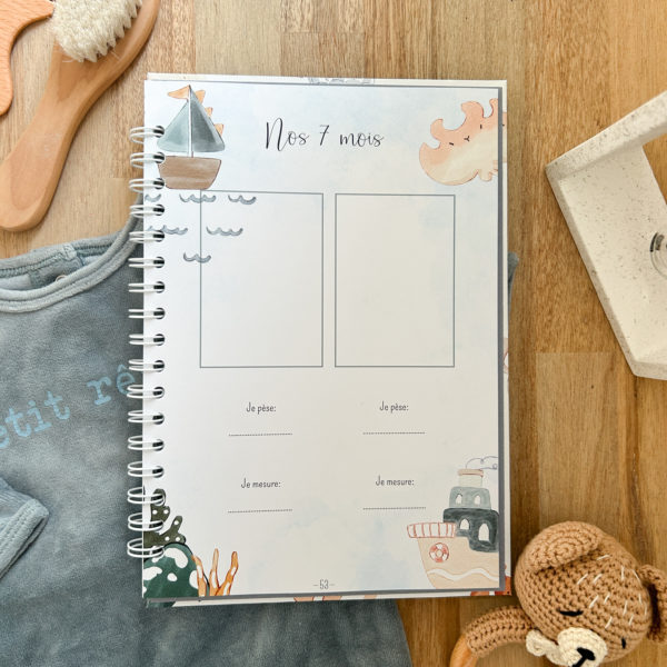 Livre de naissance jumeaux « Petits flots » – Image 7