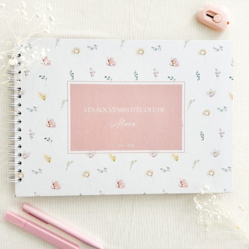 Livre souvenirs d'école "Flowers"