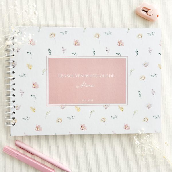 Livre souvenirs d'école "Flowers"