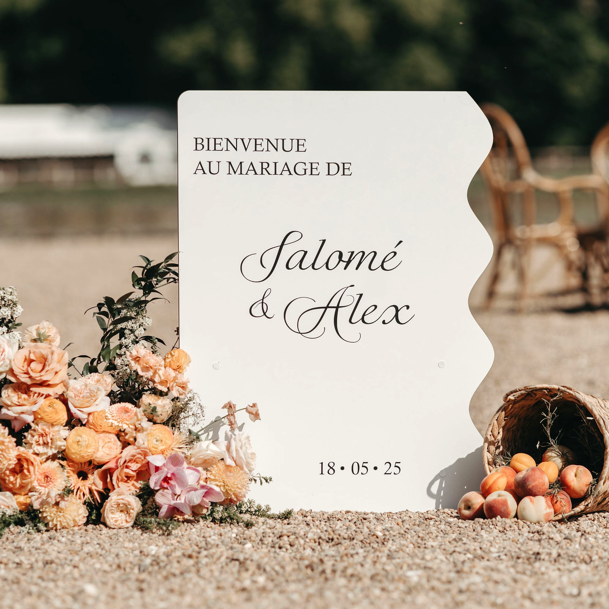 Panneau de bienvenue mariage