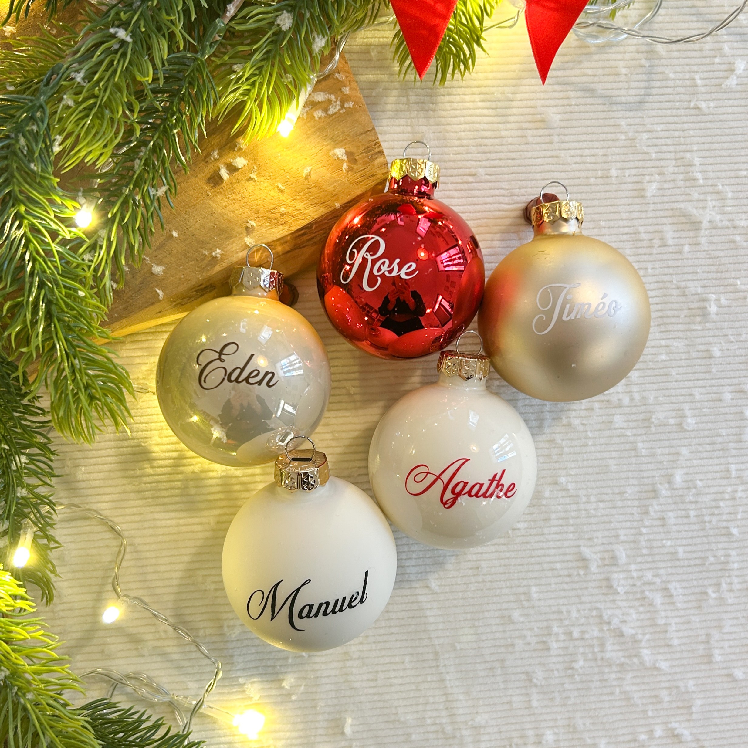 Boules de Noël personnalisées