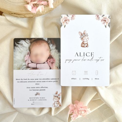 Faire-part "Little rabbit"